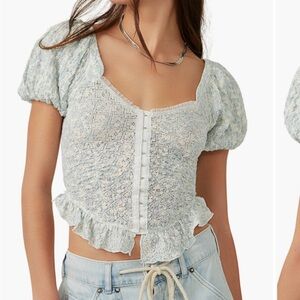 Free People Oh Baby Lace Crop Top